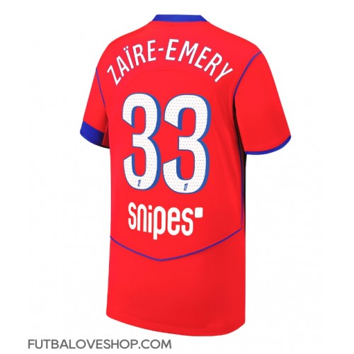 Dres Paris Saint-Germain Warren Zaire-Emery #33 Tretina 2025-26 Krátky Rukáv